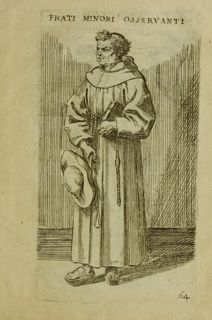 An illustration from Briefve histoire de l'institution des ordres religieux : avec les figures de leurs habits, 1680, leaf 186