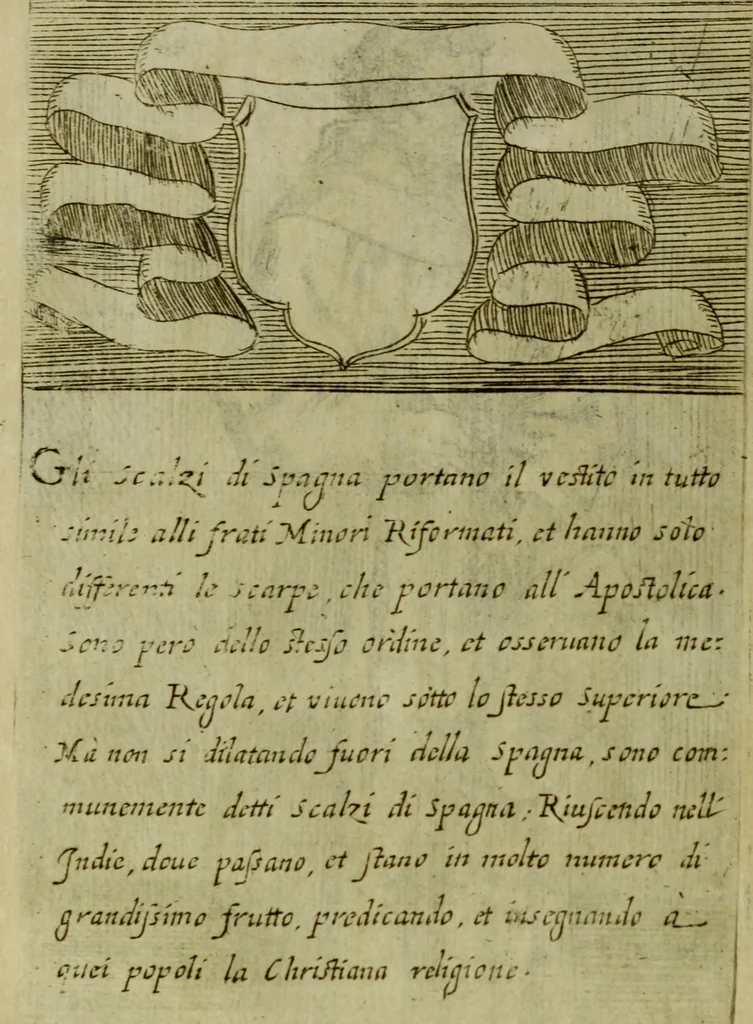 An illustration from Briefve histoire de l'institution des ordres religieux : avec les figures de leurs habits, 1680, leaf 187