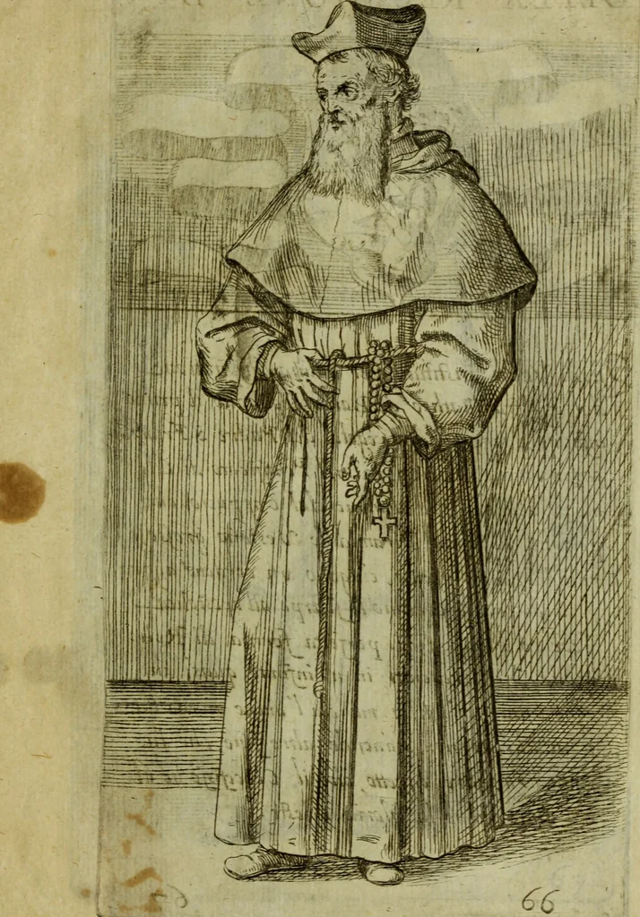An illustration from Briefve histoire de l'institution des ordres religieux : avec les figures de leurs habits, 1680, leaf 190