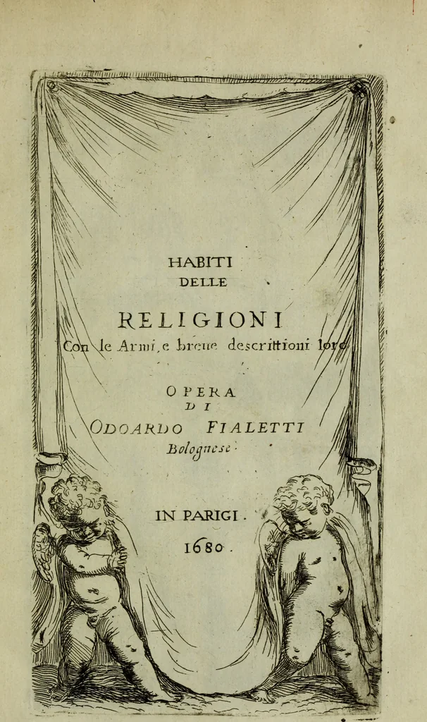An illustration from Briefve histoire de l'institution des ordres religieux : avec les figures de leurs habits, 1680, leaf 58