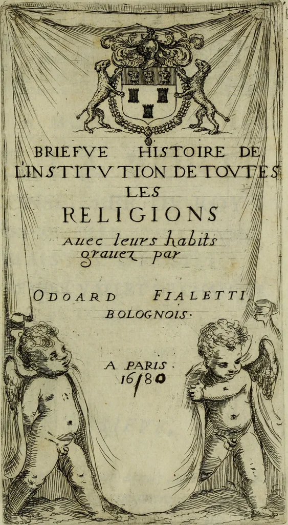 An illustration from Briefve histoire de l'institution des ordres religieux : avec les figures de leurs habits, 1680, leaf 6