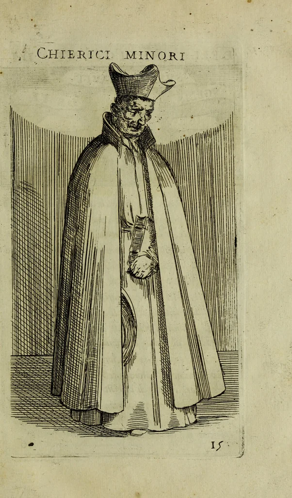 An illustration from Briefve histoire de l'institution des ordres religieux : avec les figures de leurs habits, 1680, leaf 90