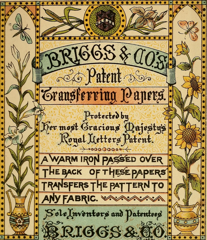 An illustration from Briggs & Co.'s patent transferring papers : protected by Her Most Gracious Majesty's royal letters patent, 1880, leaf 4