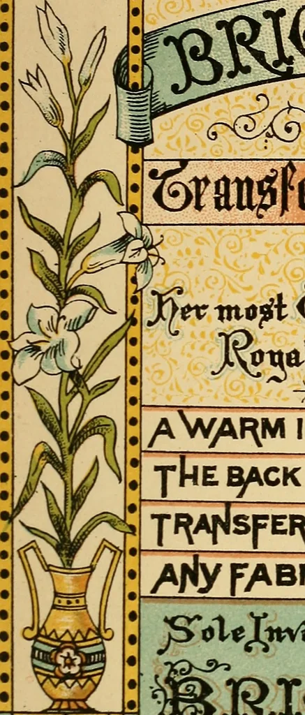 An illustration from Briggs & Co.'s patent transferring papers : protected by Her Most Gracious Majesty's royal letters patent, 1880, leaf 4