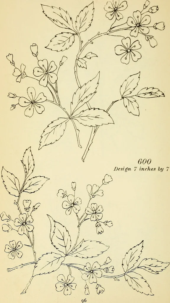 An illustration from Briggs' patent transferring designs, 1880, leaf 103