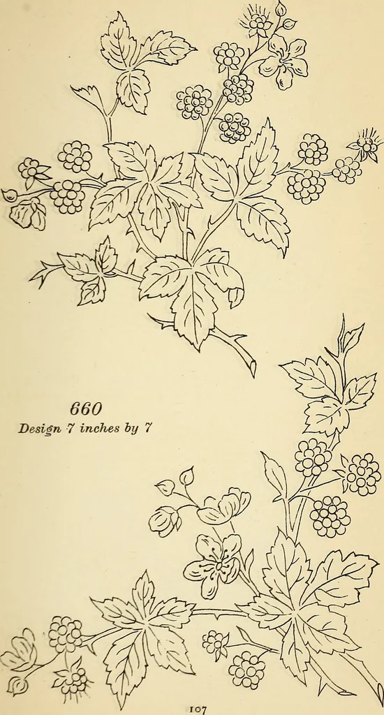 An illustration from Briggs' patent transferring designs, 1880, leaf 114