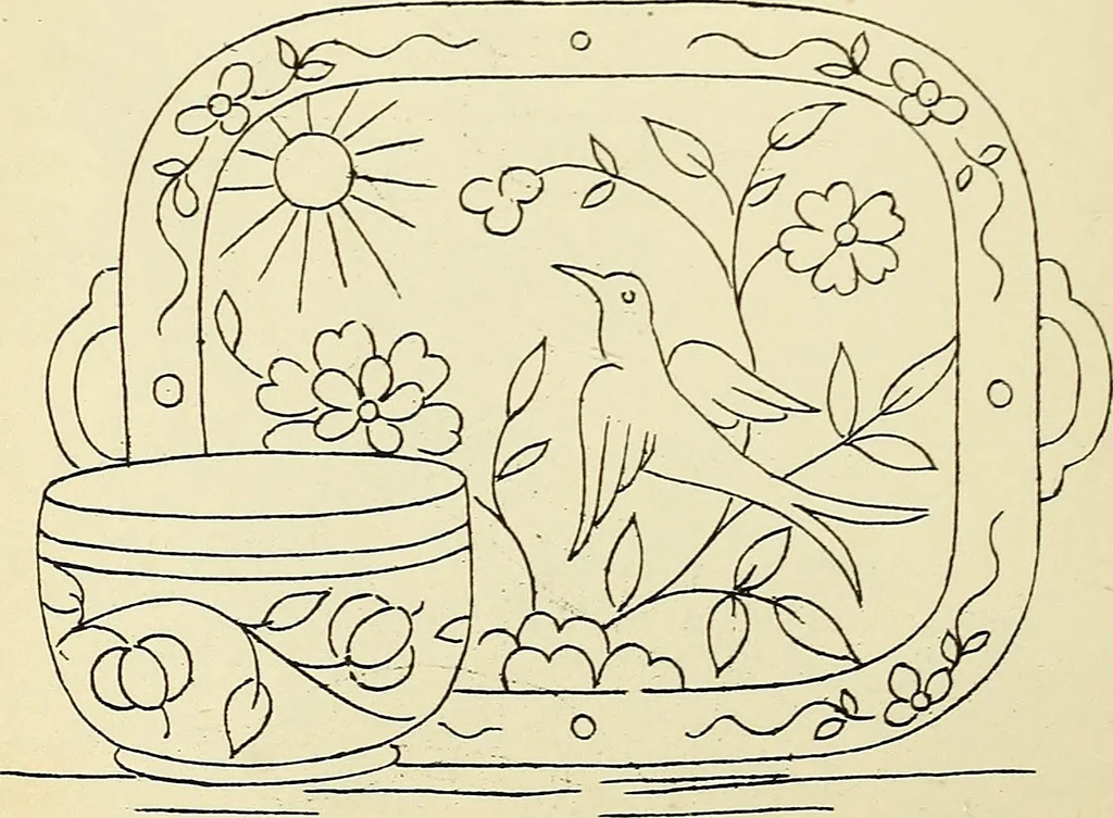An illustration from Briggs' patent transferring designs, 1880, leaf 115