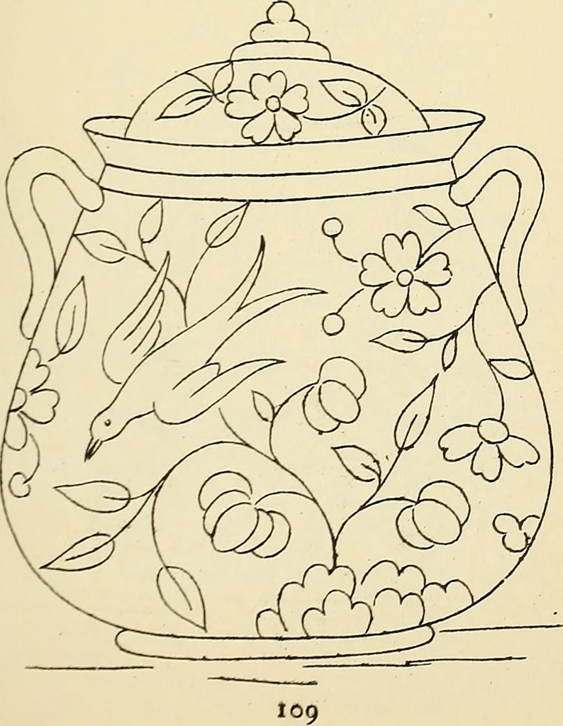 An illustration from Briggs' patent transferring designs, 1880, leaf 116