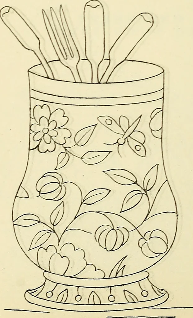 An illustration from Briggs' patent transferring designs, 1880, leaf 117