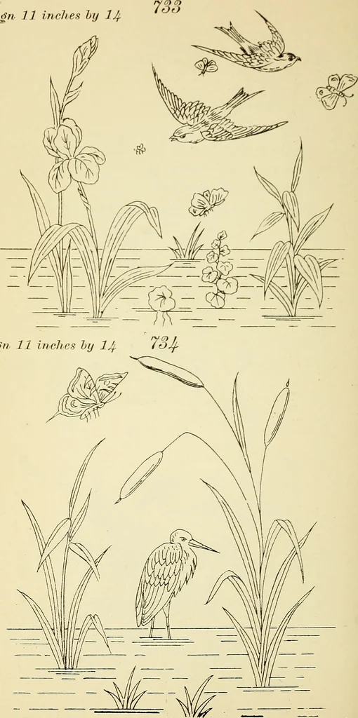 An illustration from Briggs' patent transferring designs, 1880, leaf 149