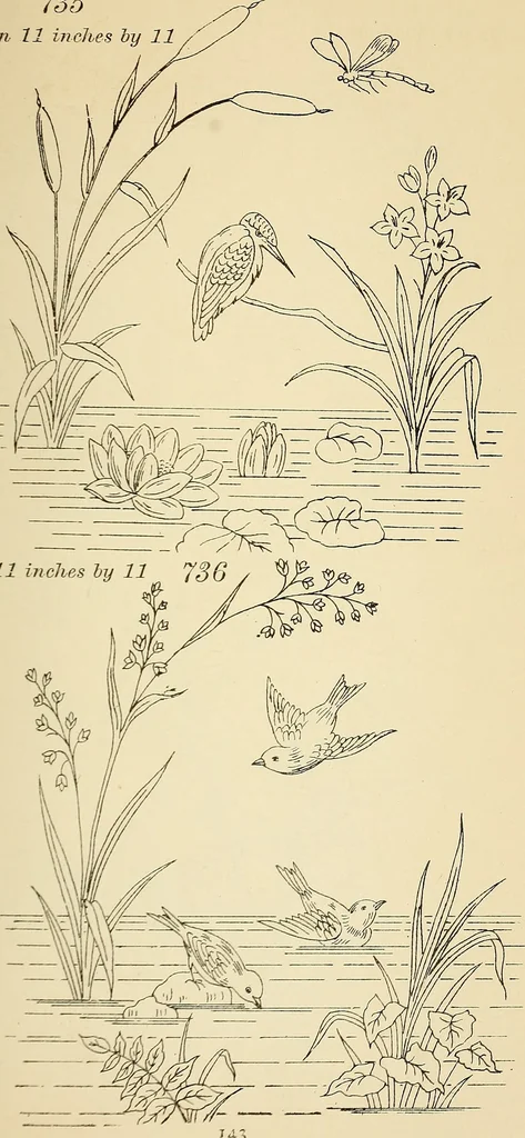 An illustration from Briggs' patent transferring designs, 1880, leaf 150