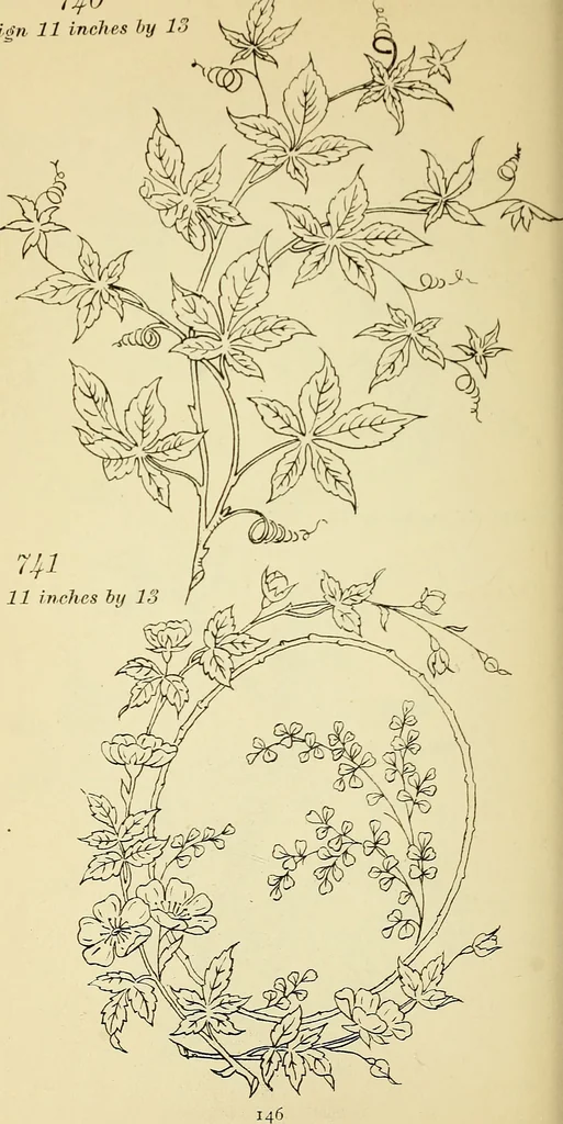 An illustration from Briggs' patent transferring designs, 1880, leaf 153