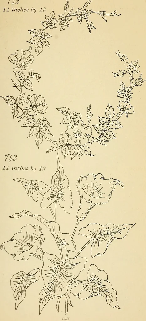 An illustration from Briggs' patent transferring designs, 1880, leaf 154