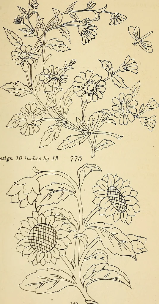 An illustration from Briggs' patent transferring designs, 1880, leaf 156