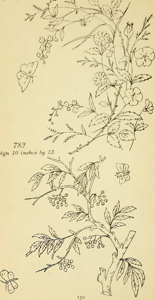 An illustration from Briggs' patent transferring designs, 1880, leaf 157
