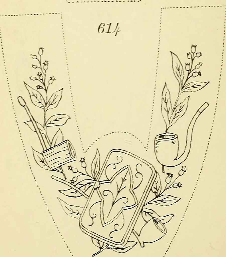 An illustration from Briggs' patent transferring designs, 1880, leaf 181