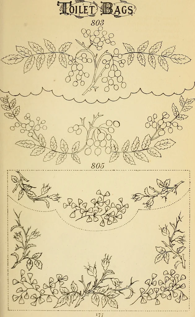 An illustration from Briggs' patent transferring designs, 1880, leaf 184