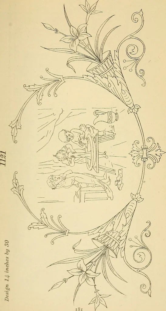 An illustration from Briggs' patent transferring designs, 1880, leaf 188