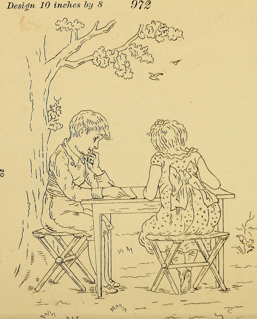 An illustration from Briggs' patent transferring designs, 1880, leaf 219