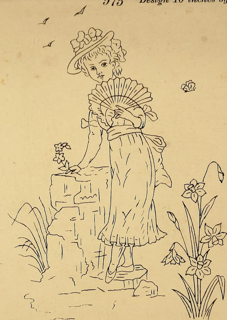 An illustration from Briggs' patent transferring designs, 1880, leaf 220