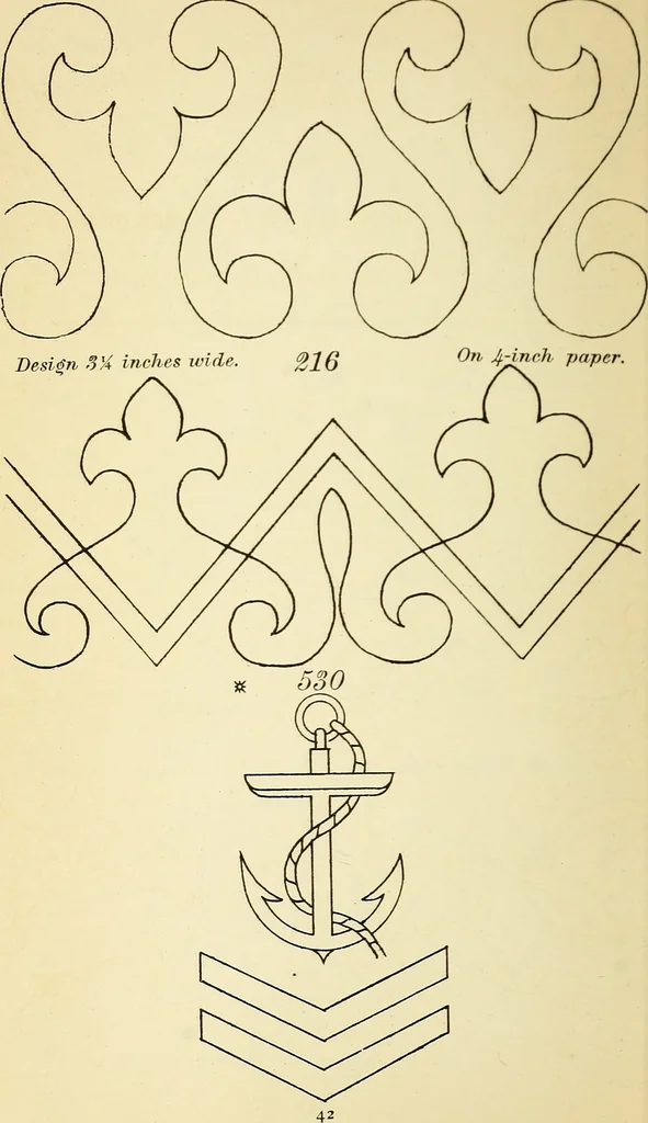 An illustration from Briggs' patent transferring designs, 1880, leaf 49