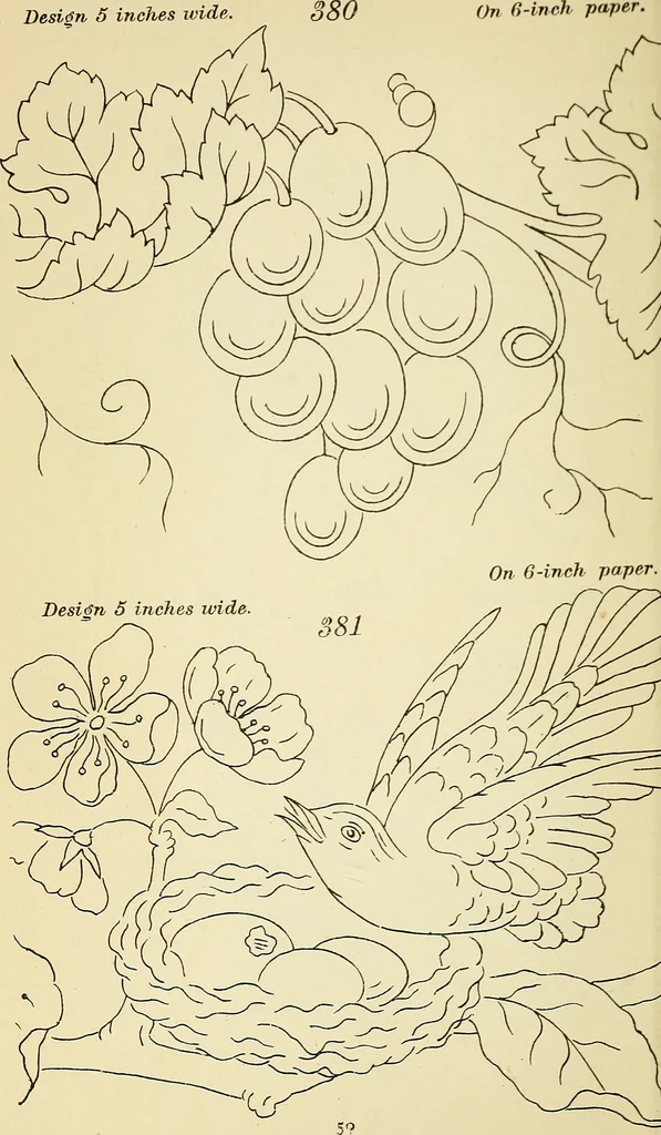 An illustration from Briggs' patent transferring designs, 1880, leaf 57