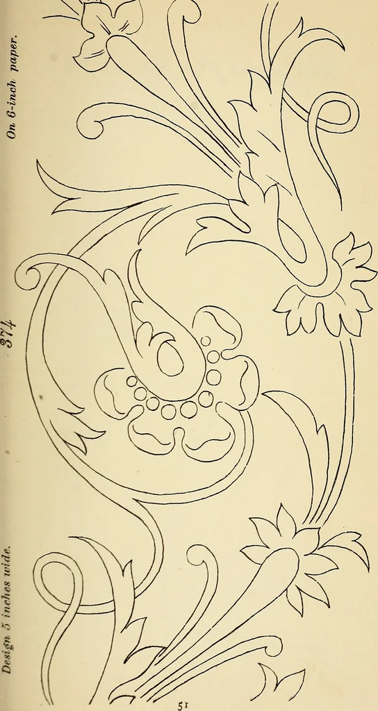 An illustration from Briggs' patent transferring designs, 1880, leaf 58