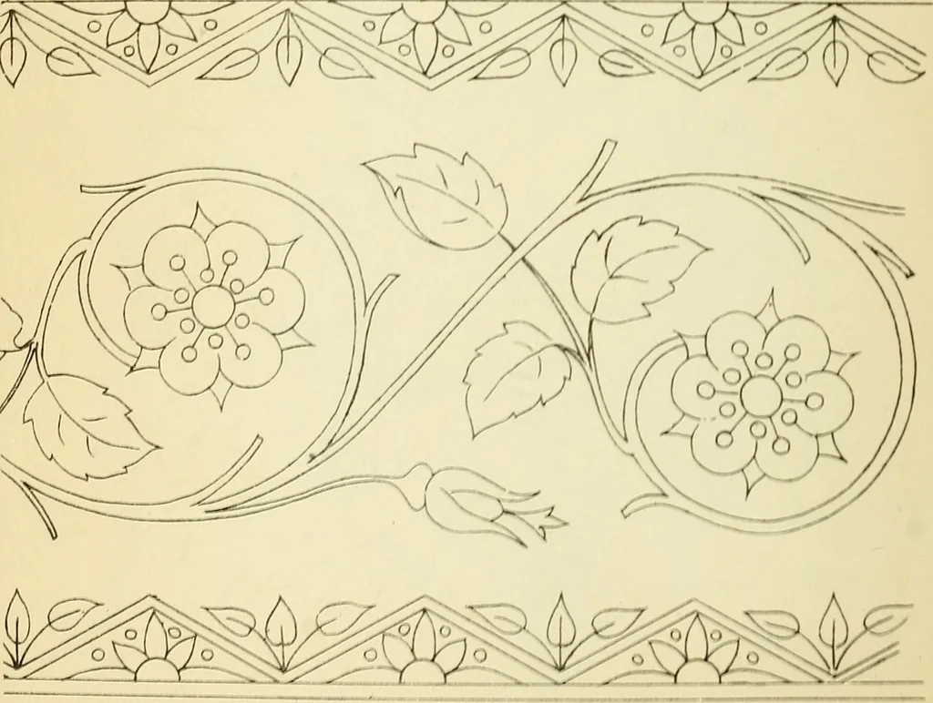 An illustration from Briggs' patent transferring designs, 1880, leaf 71