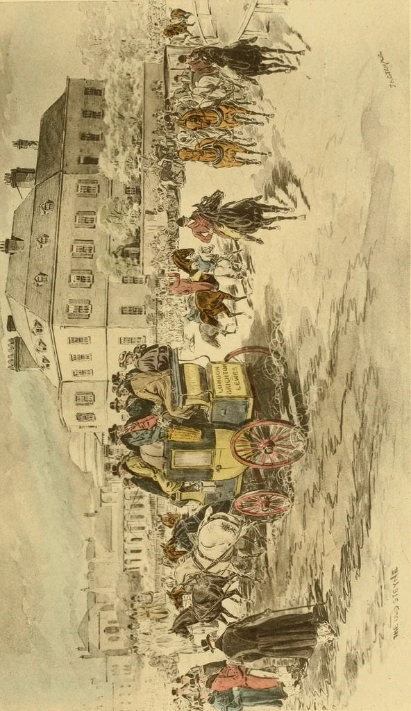An illustration from Brighton and its coaches : a history of the London and Brighton Road, with some account of the provincial coaches that have run from Brighton, 1894, leaf 48