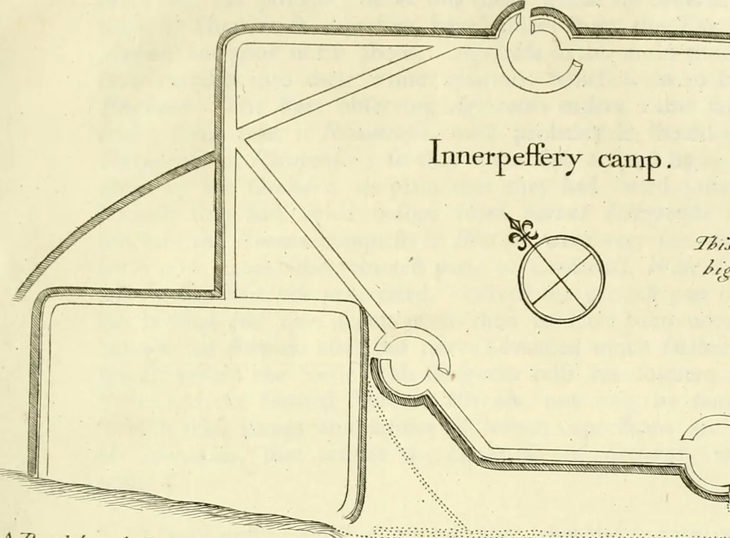 An illustration from Britannia romana: : or, The Roman antiquities of Britain: in three books. I. History of all the Roman transactions in Britain, also description of the Roman walls. II. Collection of the Roman inscriptions and sculptures discovered in Britain. III. The Roman geography of Britain, in which are given the originals of Ptolemy, Antonini Itinerarium, the Notitia, the anonymous Ravennas and Peutinger's table, so far as they relate to this island. To which are added a chronological table, and indexes to the inscriptions and sculptures. Also geographical indexes both of the Latin and English names of the Roman places in Britain, and a general index to the work, 1732, leaf 114