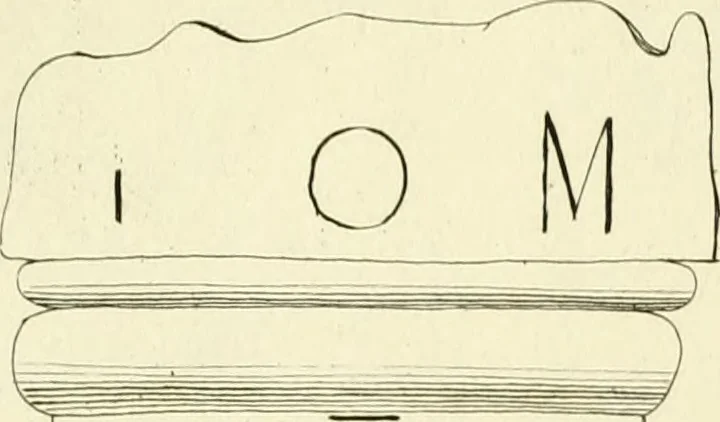 An illustration from Britannia romana: : or, The Roman antiquities of Britain: in three books. I. History of all the Roman transactions in Britain, also description of the Roman walls. II. Collection of the Roman inscriptions and sculptures discovered in Britain. III. The Roman geography of Britain, in which are given the originals of Ptolemy, Antonini Itinerarium, the Notitia, the anonymous Ravennas and Peutinger's table, so far as they relate to this island. To which are added a chronological table, and indexes to the inscriptions and sculptures. Also geographical indexes both of the Latin and English names of the Roman places in Britain, and a general index to the work, 1732, leaf 334