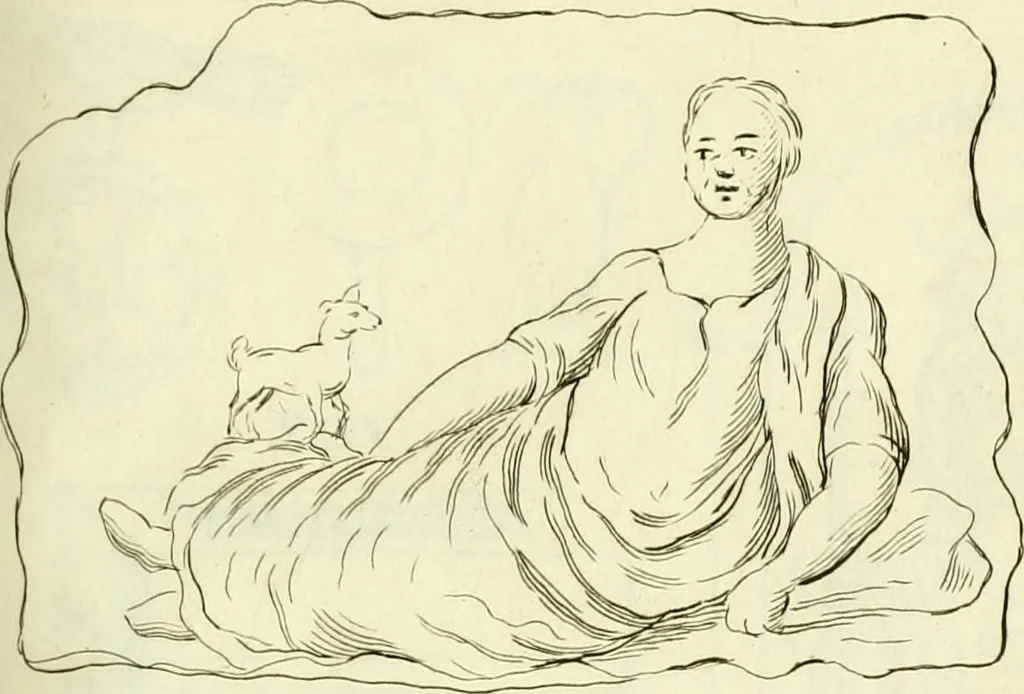An illustration from Britannia romana: : or, The Roman antiquities of Britain: in three books. I. History of all the Roman transactions in Britain, also description of the Roman walls. II. Collection of the Roman inscriptions and sculptures discovered in Britain. III. The Roman geography of Britain, in which are given the originals of Ptolemy, Antonini Itinerarium, the Notitia, the anonymous Ravennas and Peutinger's table, so far as they relate to this island. To which are added a chronological table, and indexes to the inscriptions and sculptures. Also geographical indexes both of the Latin and English names of the Roman places in Britain, and a general index to the work, 1732, leaf 338