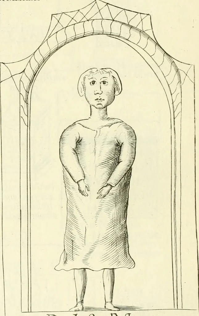 An illustration from Britannia romana: : or, The Roman antiquities of Britain: in three books. I. History of all the Roman transactions in Britain, also description of the Roman walls. II. Collection of the Roman inscriptions and sculptures discovered in Britain. III. The Roman geography of Britain, in which are given the originals of Ptolemy, Antonini Itinerarium, the Notitia, the anonymous Ravennas and Peutinger's table, so far as they relate to this island. To which are added a chronological table, and indexes to the inscriptions and sculptures. Also geographical indexes both of the Latin and English names of the Roman places in Britain, and a general index to the work, 1732, leaf 388