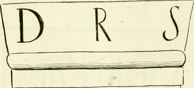 An illustration from Britannia romana: : or, The Roman antiquities of Britain: in three books. I. History of all the Roman transactions in Britain, also description of the Roman walls. II. Collection of the Roman inscriptions and sculptures discovered in Britain. III. The Roman geography of Britain, in which are given the originals of Ptolemy, Antonini Itinerarium, the Notitia, the anonymous Ravennas and Peutinger's table, so far as they relate to this island. To which are added a chronological table, and indexes to the inscriptions and sculptures. Also geographical indexes both of the Latin and English names of the Roman places in Britain, and a general index to the work, 1732, leaf 408