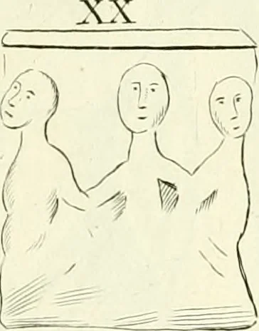 An illustration from Britannia romana: : or, The Roman antiquities of Britain: in three books. I. History of all the Roman transactions in Britain, also description of the Roman walls. II. Collection of the Roman inscriptions and sculptures discovered in Britain. III. The Roman geography of Britain, in which are given the originals of Ptolemy, Antonini Itinerarium, the Notitia, the anonymous Ravennas and Peutinger's table, so far as they relate to this island. To which are added a chronological table, and indexes to the inscriptions and sculptures. Also geographical indexes both of the Latin and English names of the Roman places in Britain, and a general index to the work, 1732, leaf 474