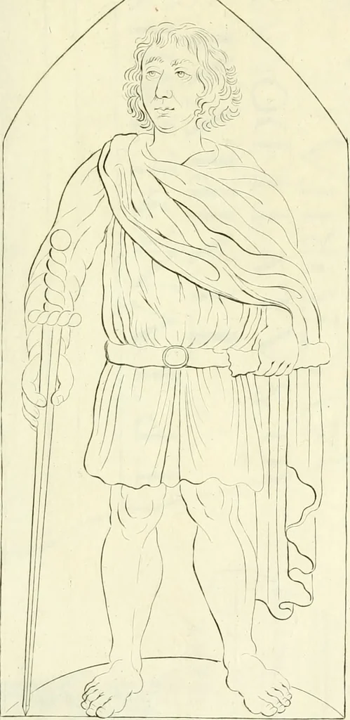 An illustration from Britannia romana: : or, The Roman antiquities of Britain: in three books. I. History of all the Roman transactions in Britain, also description of the Roman walls. II. Collection of the Roman inscriptions and sculptures discovered in Britain. III. The Roman geography of Britain, in which are given the originals of Ptolemy, Antonini Itinerarium, the Notitia, the anonymous Ravennas and Peutinger's table, so far as they relate to this island. To which are added a chronological table, and indexes to the inscriptions and sculptures. Also geographical indexes both of the Latin and English names of the Roman places in Britain, and a general index to the work, 1732, leaf 528
