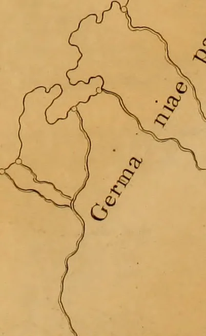 An illustration from Britannia romana: : or, The Roman antiquities of Britain: in three books. I. History of all the Roman transactions in Britain, also description of the Roman walls. II. Collection of the Roman inscriptions and sculptures discovered in Britain. III. The Roman geography of Britain, in which are given the originals of Ptolemy, Antonini Itinerarium, the Notitia, the anonymous Ravennas and Peutinger's table, so far as they relate to this island. To which are added a chronological table, and indexes to the inscriptions and sculptures. Also geographical indexes both of the Latin and English names of the Roman places in Britain, and a general index to the work, 1732, leaf 706
