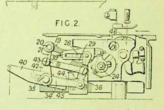 An illustration from British Patent Office - Abridgments Class 112 Sewing Embroidering 1921-1925, 1929, leaf 236