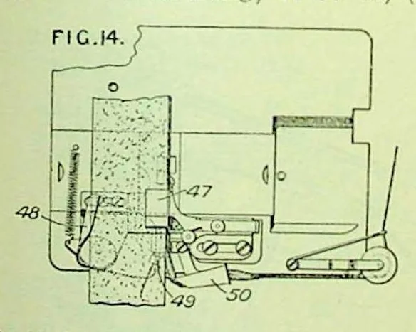 An illustration from British Patent Office - Abridgments Class 112 Sewing Embroidering 1921-1925, 1929, leaf 250