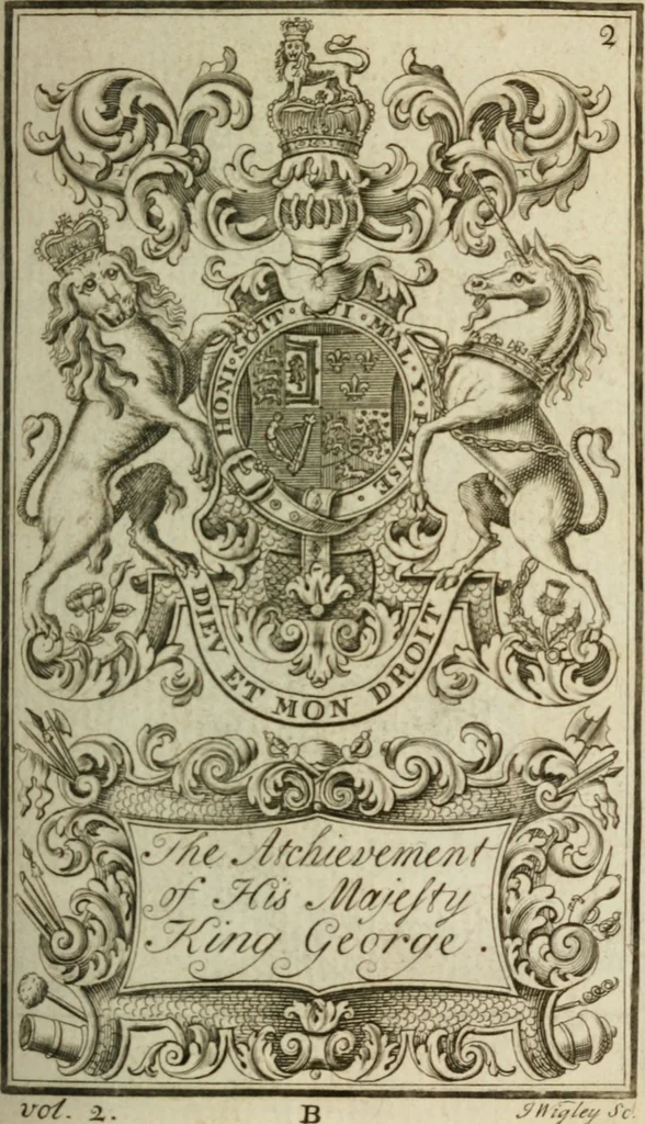 An illustration from The British compendium; or, Rudiments of honour: Containing the origin of the Scots, and succession of their kings for above 2000 years;, 1741, leaf 10