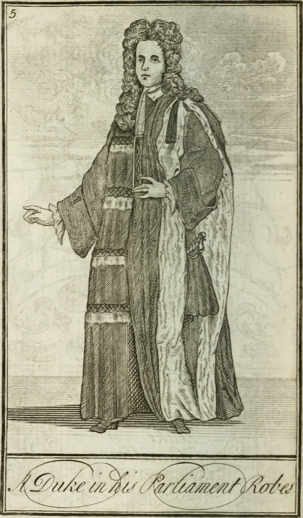 An illustration from The British compendium; or, Rudiments of honour: Containing the origin of the Scots, and succession of their kings for above 2000 years;, 1741, leaf 13