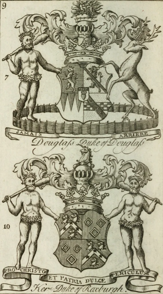 An illustration from The British compendium; or, Rudiments of honour: Containing the origin of the Scots, and succession of their kings for above 2000 years;, 1741, leaf 17
