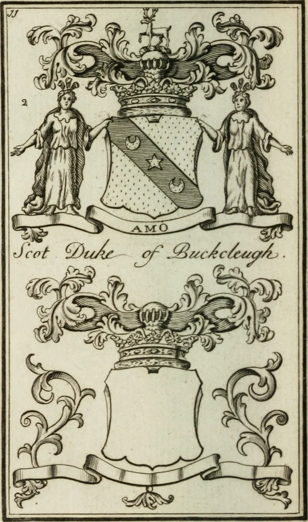 An illustration from The British compendium; or, Rudiments of honour: Containing the origin of the Scots, and succession of their kings for above 2000 years;, 1741, leaf 19