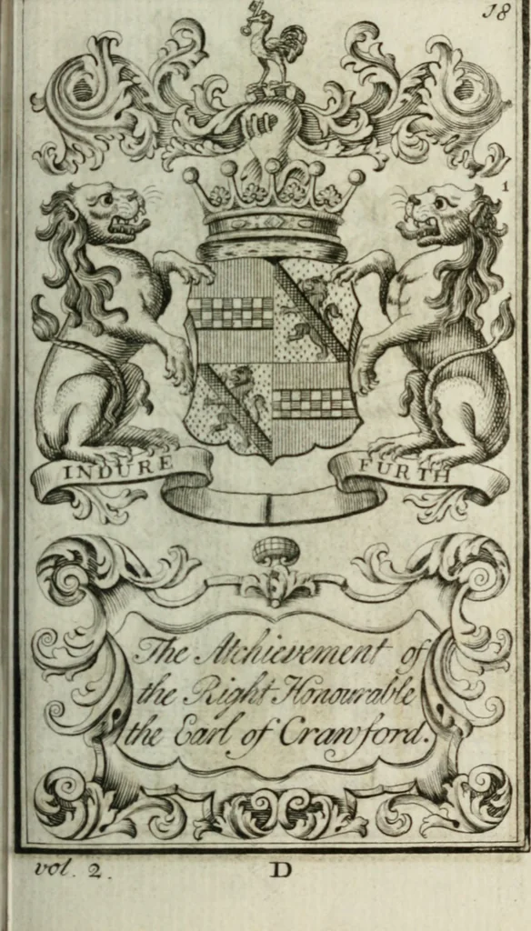 An illustration from The British compendium; or, Rudiments of honour: Containing the origin of the Scots, and succession of their kings for above 2000 years;, 1741, leaf 26