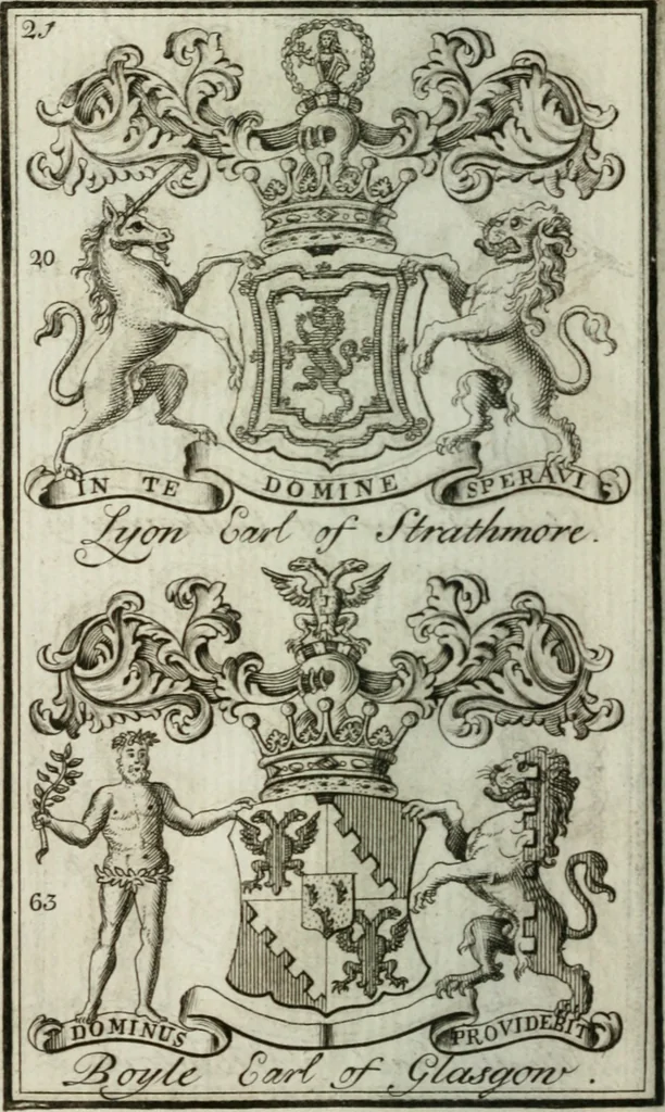 An illustration from The British compendium; or, Rudiments of honour: Containing the origin of the Scots, and succession of their kings for above 2000 years;, 1741, leaf 29
