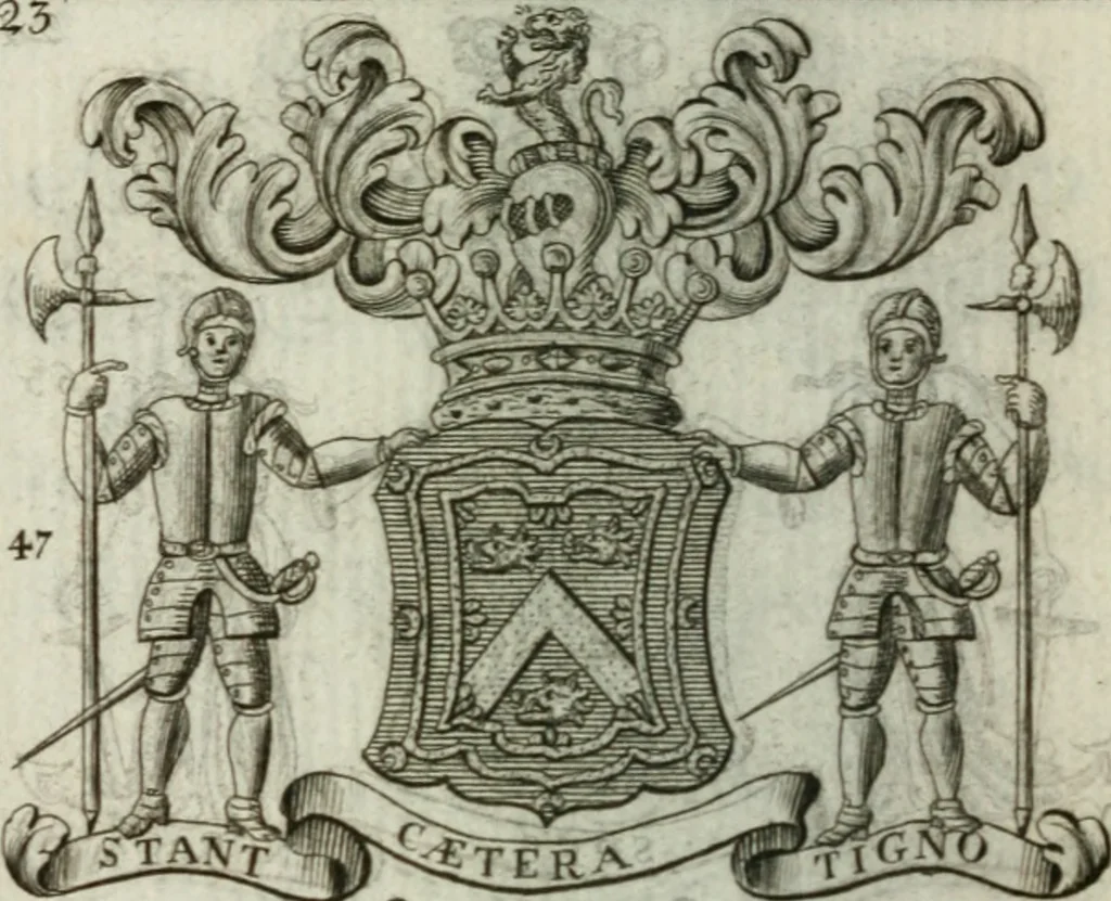 An illustration from The British compendium; or, Rudiments of honour: Containing the origin of the Scots, and succession of their kings for above 2000 years;, 1741, leaf 31