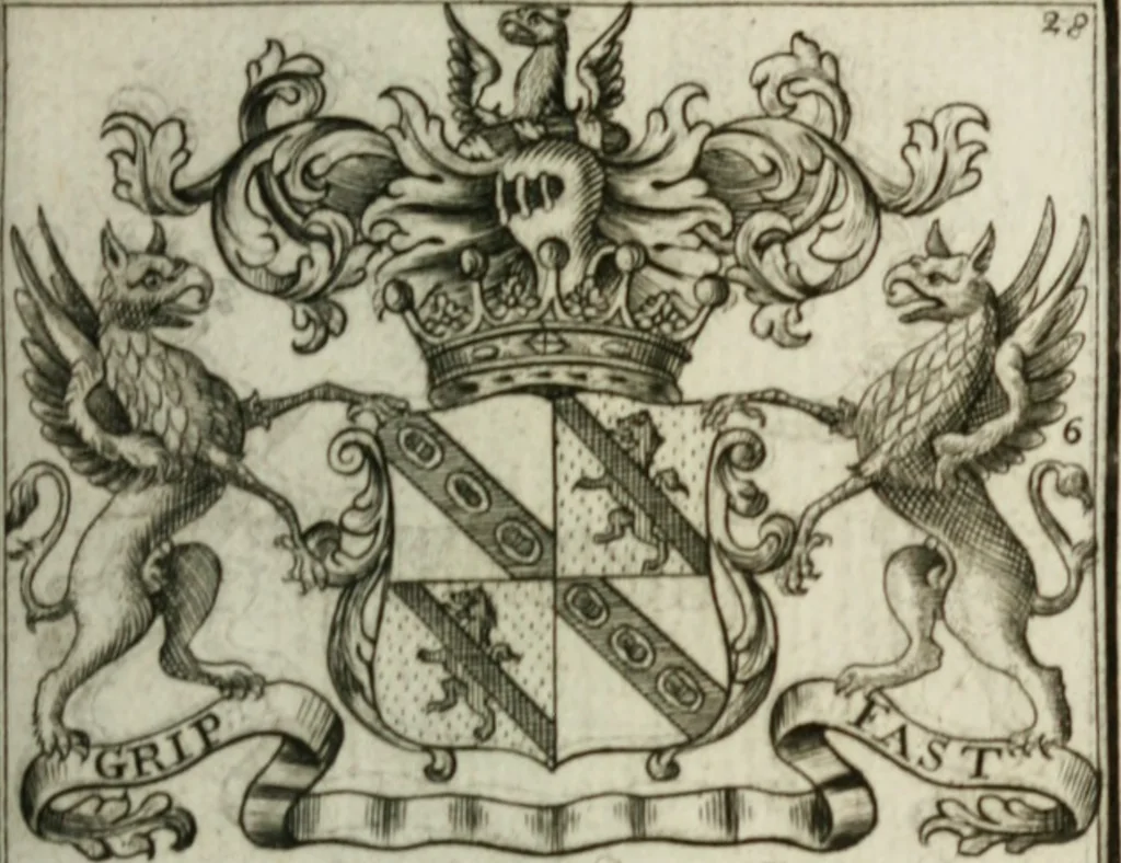 An illustration from The British compendium; or, Rudiments of honour: Containing the origin of the Scots, and succession of their kings for above 2000 years;, 1741, leaf 36
