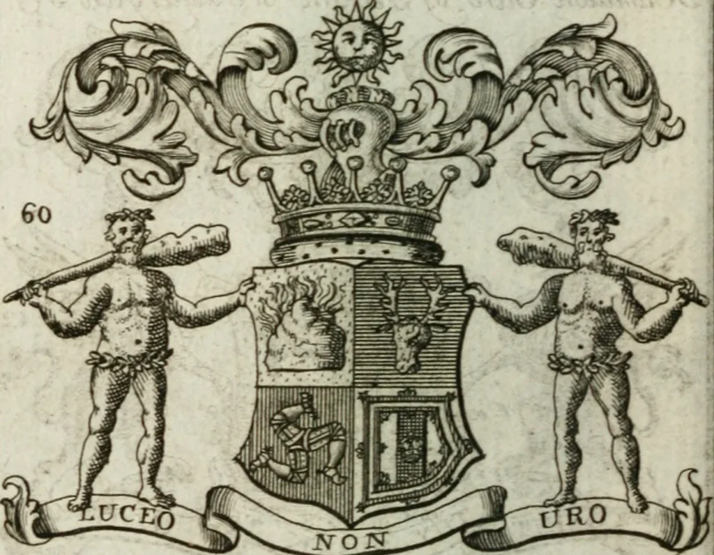 An illustration from The British compendium; or, Rudiments of honour: Containing the origin of the Scots, and succession of their kings for above 2000 years;, 1741, leaf 43