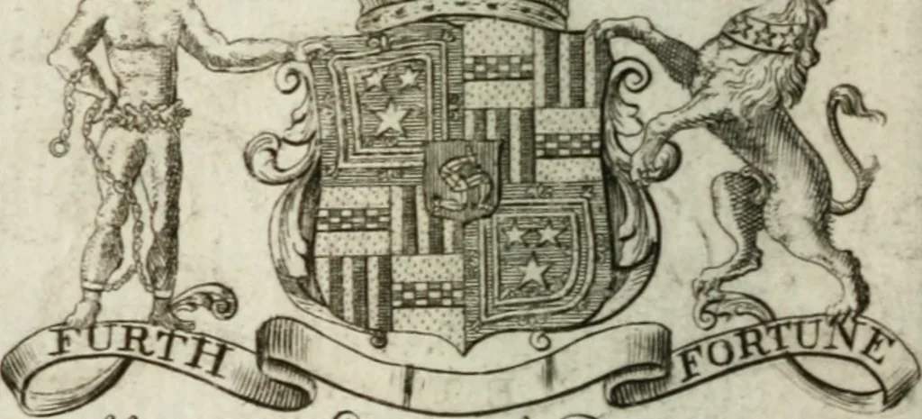 An illustration from The British compendium; or, Rudiments of honour: Containing the origin of the Scots, and succession of their kings for above 2000 years;, 1741, leaf 45