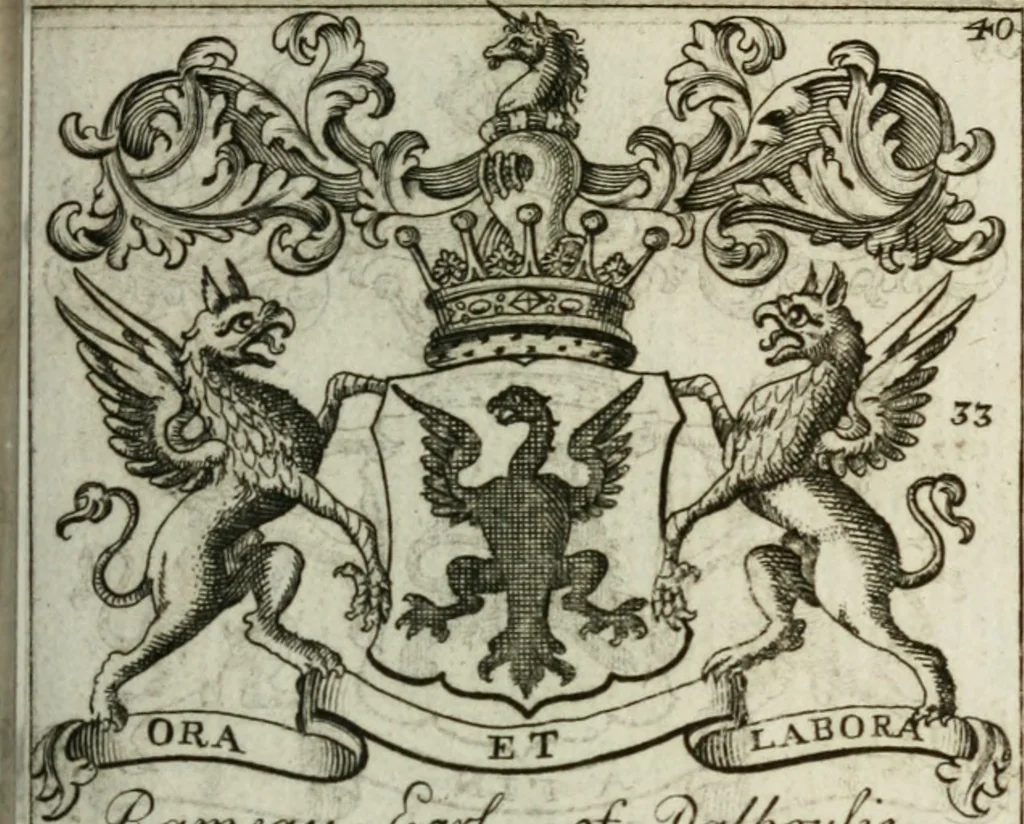 An illustration from The British compendium; or, Rudiments of honour: Containing the origin of the Scots, and succession of their kings for above 2000 years;, 1741, leaf 48